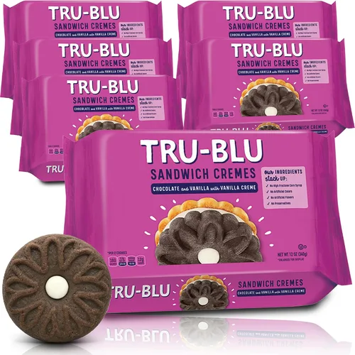 Miniatura 8 de TRU BLU - Galletas dúplex con crema de chocolate y vainilla, sin ingredientes artificiales, sin jarabe de maíz de alta fructosa, fabricadas