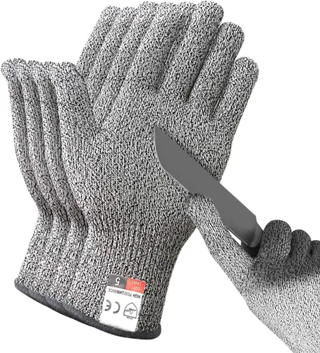 DEYAN Guantes resistentes a cortes, protección de nivel 5, guantes de corte de seguridad, guantes de corte de cocina para chef, cortados de ostras,