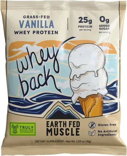 Miniatura 15 de Earth Fed Muscle Power Couple Mantequilla de Maní Chocolate Aislado de Proteína de Suero Verdaderamente Alimentado con Pasto - Certificado NSF. Sin