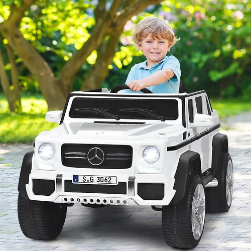 Miniatura 2 de HONEY JOY vehículo eléctrico para paseo con licencia Mercedes-Benz Maybach G650, batería de 12 V, con control remoto, luces LED, música, arranque