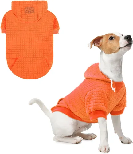 Miniatura 76 de BEAUTYZOO Sudadera con capucha para perro pequeño con bolsillos, ropa para perros pequeños y medianos, niño y niña, abrigos de algodón laminado tipo