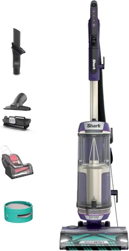 Shark POWERDETECT AZ4002 - Aspiradora vertical con filtro HEPA, aspiradora resistente con potente succión para recoger el pelo de las mascotas,