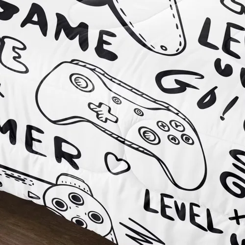 Miniatura 7 de Edredón Gaming para Niños Adolescentes, Juegos de Ropa de Cama Twin de Juegos, Juego de Edredón para Niños Gamers, Juego de Cama de Videojuegos