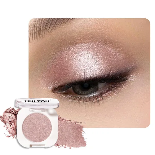 Sombra de ojos color crema champán, sombra de ojos brillante dorada clara con purpurina metálica para piel madura, ligera, mezclable, brillo sutil,