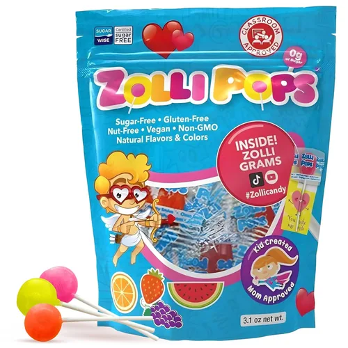 Miniatura 21 de Zollipops Clean Teeth Pops - Caramelos sin azúcar con xilitol, paletas sin colorantes, aptos para dieta keto y diabética, golosinas aprobadas por