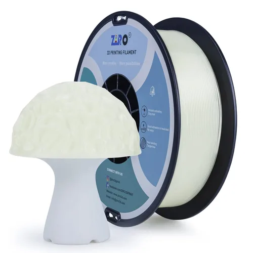 Miniatura 14 de ZIRO Filamento PLA fluorescente de 0.069 pulgadas, luminoso solo por luz UV, filamento de impresora 3D de efecto brillante, carrete de 2.2 libras