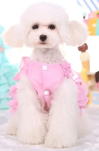 Miniatura 5 de Moda Vestido de Princesa de Chifón para Perro Dulce Cachorro para Perro EXTRAL Pequeño y Perro Pequeño Rosa M
