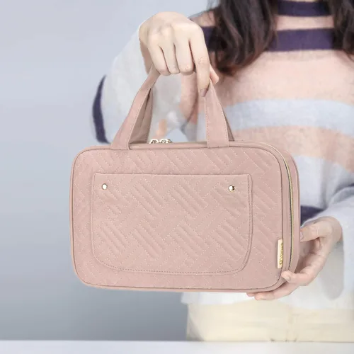 Miniatura 5 de Yarwo Estuche para agujas de tejer (hasta 10.6 pulgadas), organizador de ganchos de ganchillo con doble asa para agujas de tejer circulares