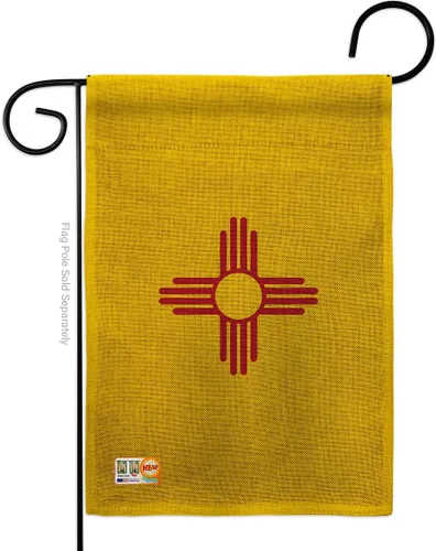 Miniatura 13 de Bandera de jardín de Estados Nuevo México Set de madera Regional Estados Unidos Territorios Americanos República País Particular Área Pequeña
