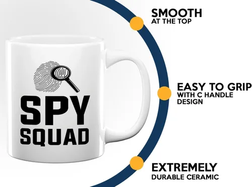 Miniatura 5 de Taza de café detective de 11 onzas, color blanco, escuadrón de espías, oficial de policía, policía, patrulla, detective, policía, policía, policía