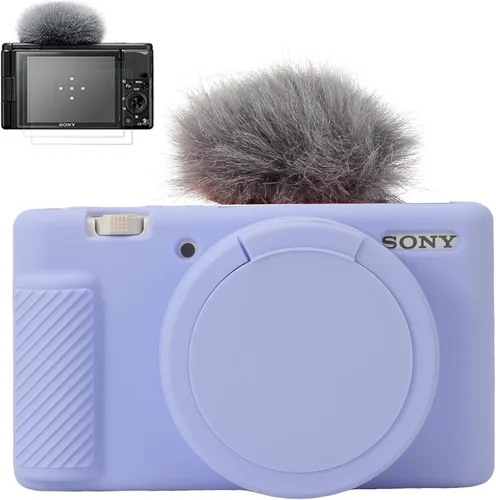 Miniatura 8 de Pocoukate Funda para cámara Sony ZV-1, ZV1, funda para cámara digital, antiarañazos, ajuste delgado, suave, con protector de pantalla para Sony ZV-1