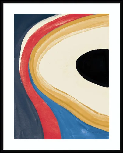 Miniatura 10 de Amanti Art Framed Wall Art Print 21x17 In the Groove II Retro by Danhui Nai, Abstract Wall Art, Modern Contemporary Decor, Small Poster Painting