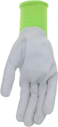 Miniatura 5 de Everyday Mud - Guantes de trabajo de palma de cuero sintético reforzado de alta destreza para mujer Verde