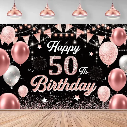 Miniatura 14 de Cartel de cumpleaños número 60, negro y dorado, 71 x 45 pulgadas, decoración de feliz cumpleaños 60 Oro negro 60