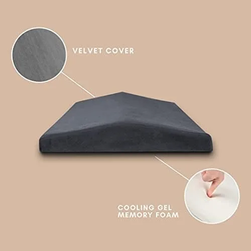 Miniatura 4 de URBAN SOMBRERO Almohada de apoyo lumbar con gel refrescante para aliviar el dolor de espalda baja y cadera, escoliosis, dormir, coxis, cojín