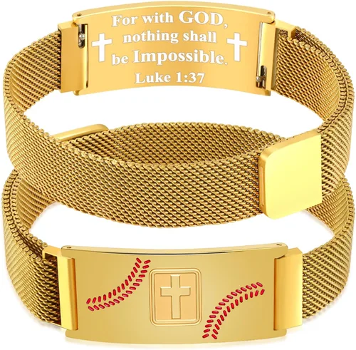 Miniatura 64 de Regalos de graduación, pulsera de fútbol, fútbol, baloncesto, béisbol, regalos de pulsera, pulseras de cruz de fe para hombres, bautismo, primera