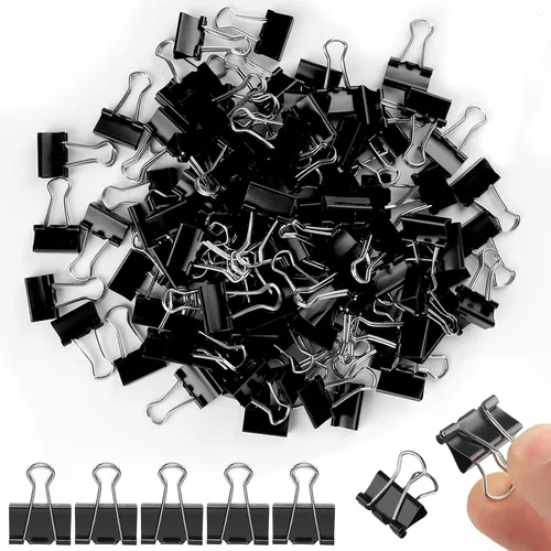 Miniatura 17 de Ufmarine - Clips de carpeta pequeños de 1 pulgada de longitud, (72 piezas) clips de papel pequeños para suministros de oficina