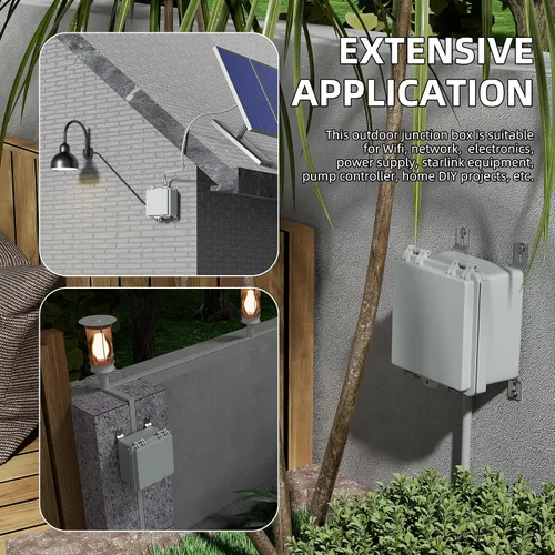 Miniatura 6 de Joinfworld Caja Eléctrica al Aire Libre Impermeable IP67 6X6 Caja de Proyecto de Plástico Recinto Resistente a la Intemperie para WiFi Electrónica