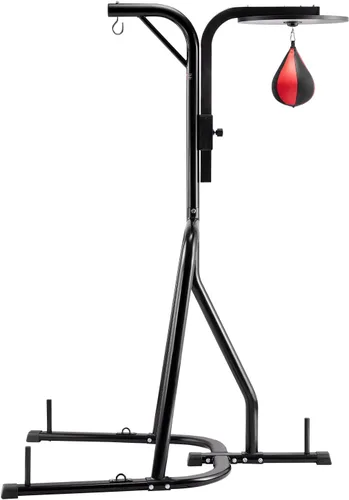 VEVOR 2 in 1 Punching Bag Stand, Steel Heavy Duty Workout Equipment,Freestanding Sandbag Rack,for Home Gym Fitness