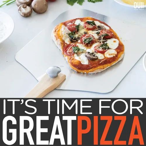 Miniatura 8 de Pala de Pizza de Aluminio Metal - 12 x 14 Pulgadas. Espátula de Pizza para Horno con Mango de Madera Plegable. Herramientas Accesorios para Horno