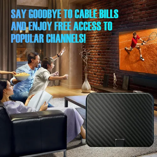 Miniatura 8 de Antena de TV para Smart TV en interiores, antena de TV para canales locales, compatible con 4K 1080p con amplificador de señal, cable coaxial HDTV