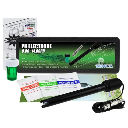 Miniatura 9 de Sonda de electrodo de pH 0-14, medidor de pH con conector BNC de repuesto y sensor de cable de 118.1 in para controlador de monitor de pH, kit