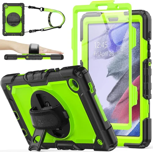 Miniatura 9 de SEYMAC stock Funda para Samsung Galaxy Tab A7 Lite de 8.7 pulgadas con protector de pantalla y soporte para lápiz [correa de mano giratoria 360]