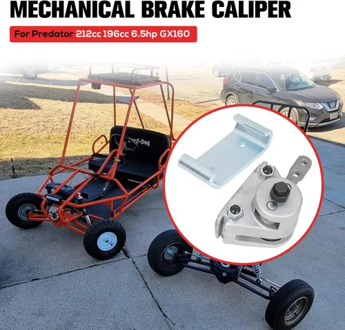 Miniatura 2 de GREHUA Go Kart Kit de pinza de freno de disco mecánico y soporte compatible con Manco 9598 9597 Yerf-Dog Murray Carter ASW Bristers Thunder Airheart