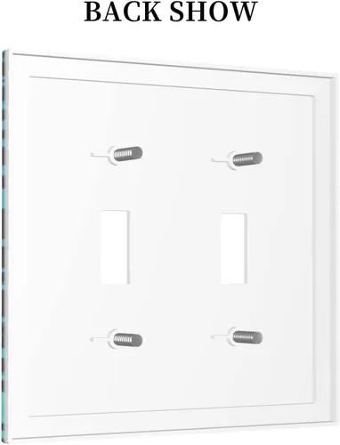 Miniatura 100 de Placa de Interruptor de Luz Azul de 1 Gang, Placa de Pared Decorativa de Palanca Individual, Cubierta de Placa de Pared de Palanca, Placa Frontal