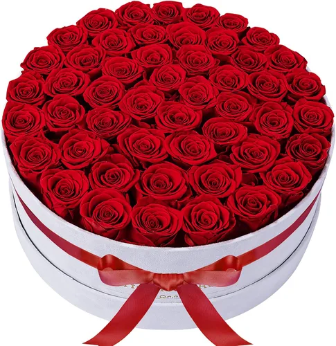 Miniatura 25 de Perfectione Roses 27 Rosas en una Caja, Rosa del Día de la Madre, Flores Preservadas para Ella, Flores para Entrega, Regalos de Cumpleaños