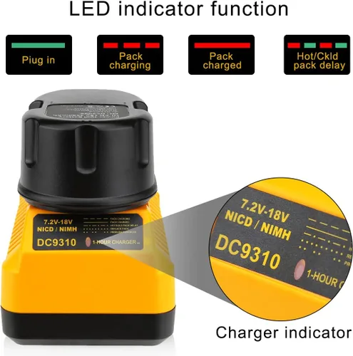 Miniatura 7 de ANTRobut Reemplazo de 18V 4500mAh para Dewalt 18V Batería XRP DC9096 DC9098 DC9099 DW9095 DW9096 DW9098 DE9038 con cargador de batería DC9310 18V