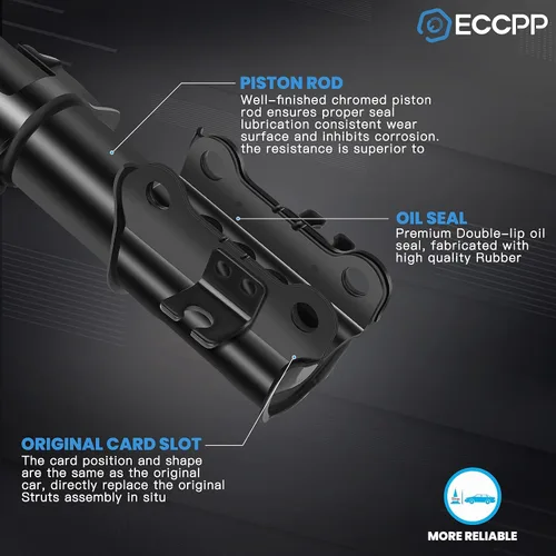 Miniatura 4 de ECCPP Juego de 2 puntales completos para Volvo XC90, amortiguador delantero para 2003-2014