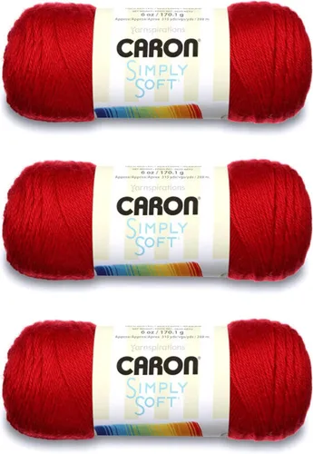 Miniatura 24 de Caron Simply Soft - Hilo verde militar, paquete de 3 unidades de 6.00 oz/6 onzas, 100% acrílico, peinado #4 (mediano), 315 yardas, tejido/ganchillo