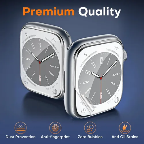 Miniatura 5 de TOCOL Paquete de 6 protectores de pantalla para Apple Watch 44mm SE (2.ª generación) Series 6 Series 5 Series 4, película flexible transparente HD