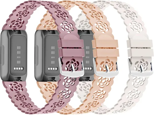 Miniatura 7 de Paquete de 3 correas de silicona delgadas compatibles con Fitbit Inspire 3/Inspire 2/Inspire HR/Inspire, correa de repuesto deportiva de silicona