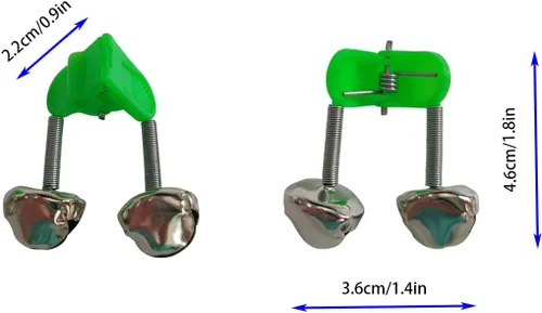 Miniatura 3 de Campanas de alarma de caña de pescar de plástico, campanas de pesca, campanas de caña de pescar, clips de campana de pesca de plástico, campanas