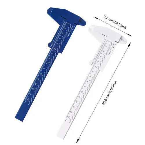 Miniatura 5 de Ultrassist Pinza Vernier de plástico (2 unidades), mini pinza de plástico de 5.906 in para estudiantes de escuela, herramientas de medición