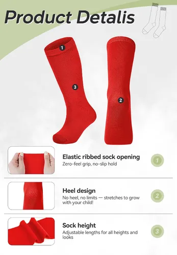 Miniatura 54 de Zando Calcetines de fútbol para niños, hasta la rodilla, para jóvenes, béisbol, fútbol, sóftbol, niños y niñas, de algodón suave sobre