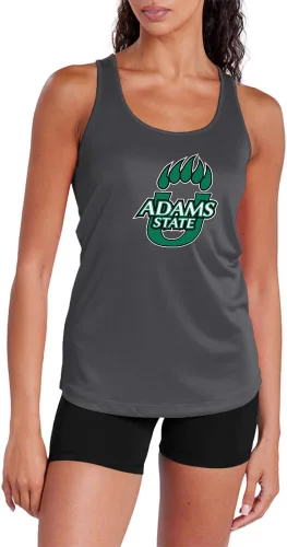 Miniatura 194 de Camiseta deportiva sin mangas oficial de la NCAA Collegiate para mujer, con espalda cruzada, logotipo primario, colección carbón