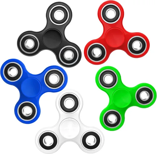 SCIONE Fidget Spinners - Paquete de 5 juguetes sensoriales para aliviar el estrés para adultos y niños, juguetes para reducir la ansiedad, rellenos