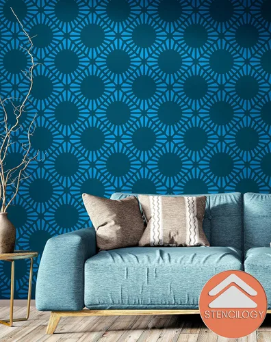 Miniatura 6 de STENCILOGY® / ARNO - Plantilla de pared XL de 24 "x 35", plantillas de pared grandes para pintar, Plantillas para paredes, Plantilla de pared