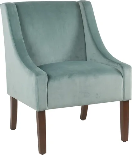 Miniatura 19 de HomePop Swoop - Silla de sala de estar con apoyabrazos, terciopelo gris