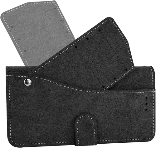 Miniatura 5 de Asuwish Funda compatible con Motorola Moto Edge 5G 2020 y protector de pantalla de vidrio templado, soporte para tarjetas de crédito, soporte