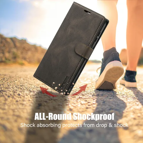 Miniatura 6 de Funda tipo cartera para Samsung Galaxy A13 5G con tarjetero [bloqueo RFID] con función atril magnética, funda de piel con tapa para Samsung Galaxy