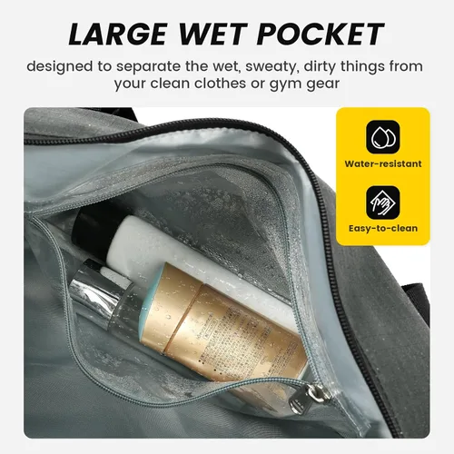 Miniatura 4 de Vorspack Bolsa de gimnasio pequeña Bolsa de lona de 14 pulgadas para viajes, bolsa de lona ligera para hombres y mujeres, bolsa de artículos