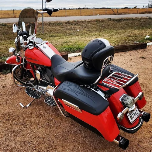 Miniatura 4 de 1993-2013 Premium Flame Saddlebag Tapas Tapas para Harley Davidson Negro
