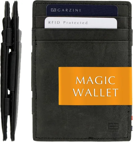 Miniatura 12 de GARZINI Cartera mágica para hombres, cartera minimalista con tarjetero RFID, cartera de cuero para 10 tarjetas