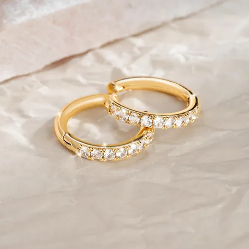 Miniatura 4 de Ongerek Aretes de aro de oro de 14 quilates para mujer, aretes de aro de oro de 14 quilates, aretes de aro pequeños de oro de 14 quilates, aretes