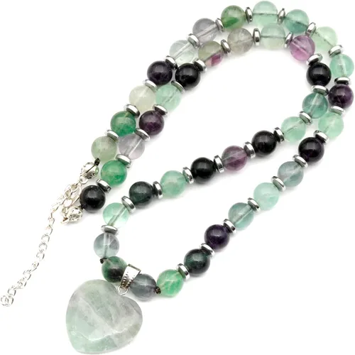 Miniatura 74 de Colgante de corazón de aventurina natural, Collar de cuentas de aventurina genuina, Collar de piedra verde, Collar de piedras preciosas, Cuentas