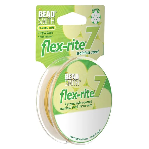 Miniatura 25 de The Beadsmith Flex-Rite - Alambre de acero inoxidable recubierto de nailon de 7 hebras, 0.007 pulgadas de diámetro, transparente, carrete de 30